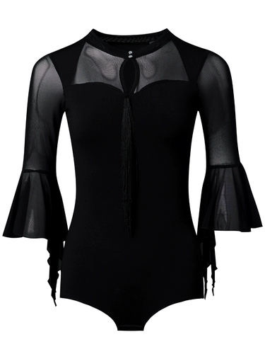 Новый костюм латинского танцевального рукава в брюках рукава, одежда для тела, современные танцевальные выступления, служба конкурса коммуникации.