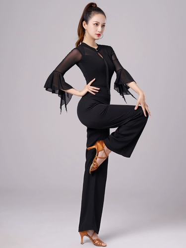 Новый костюм латинского танцевального рукава в брюках рукава, одежда для тела, современные танцевальные выступления, служба конкурса коммуникации.