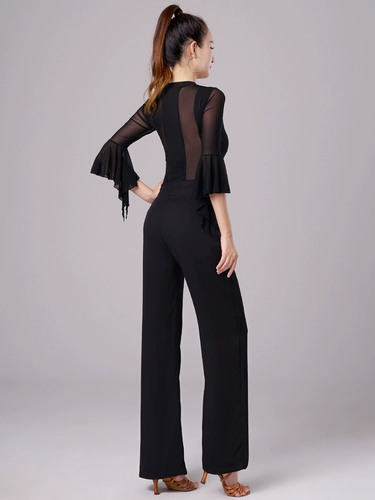 Новый костюм латинского танцевального рукава в брюках рукава, одежда для тела, современные танцевальные выступления, служба конкурса коммуникации.