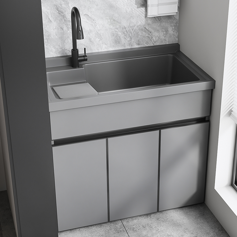 Balcony Cabinet, Space Aluminum Cabinet, Household Floor-Standing Cabinet, Laundry Basin Combination, Integrated with Wash Basin, Bathroom Cabinet Balcony Cabinet, Space Aluminum Cabinet, Household Floor-Standing Cabinet, Laundry Basin Combination, Integrated with Wash Basin, Bathroom Cabinet