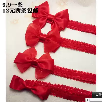 Baby hair band Korean headwear red hair band Full Moon elastic hair hoop Jewelry Princess baby birthday