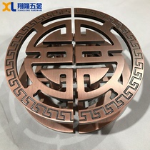 Spot Chinese semi-circular hollow carved handle glass door handle wooden door door handle antique black