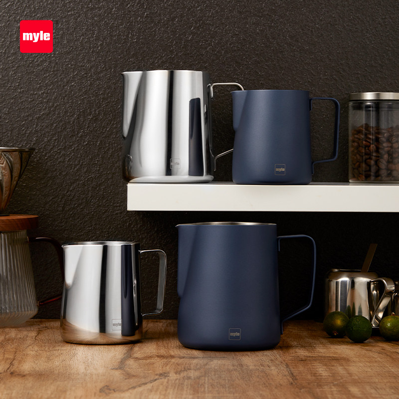 Myle Myris coffee puller tip with scale stainless steel pull flower cup milk brew coffee pot utensils