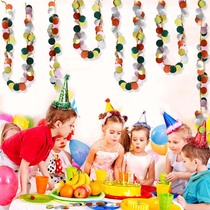 Jewelry store Christmas decoration hanging star flower wedding scene wedding room background wall creative pull flag hanging decoration