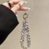 Luxurious and High-End Crystal Handbag Chain Wrist Strap Short Lanyard with Clip Phone Case Keychain Bag Pendant Trendy