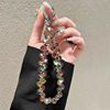 Luxurious and High-End Crystal Handbag Chain Wrist Strap Short Lanyard with Clip Phone Case Keychain Bag Pendant Trendy