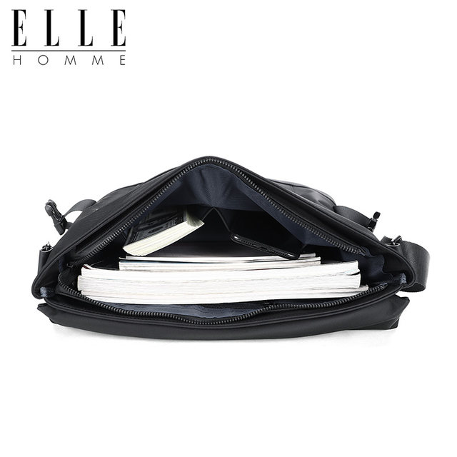 ELLEHOMME crossbody bag men's bag horizontal shoulder bag briefcase autumn and winter fashion new casual men's bag shoulder bag