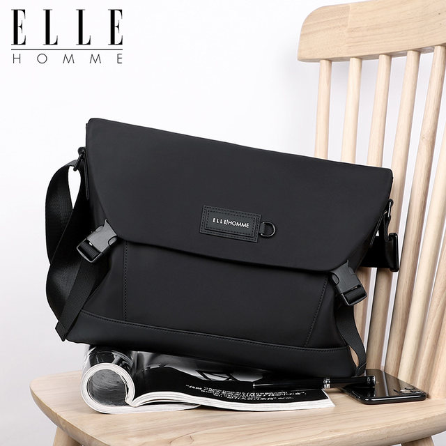 ELLEHOMME crossbody bag men's bag horizontal shoulder bag briefcase autumn and winter fashion new casual men's bag shoulder bag