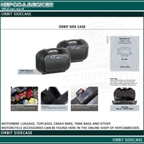 German HEPCO modified motorcycle side box ORBIT SIDECASE 100% waterproof seal 15L
