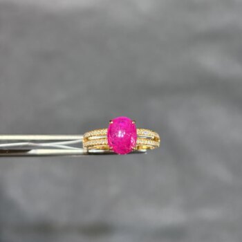 Jewelry secrets 18k yellow gold burmese ruby ring