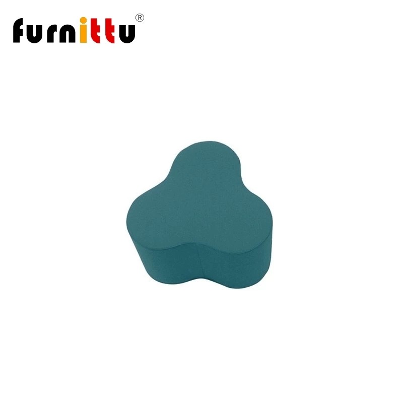 Пуф-трифолио дизайнерской мебели от furnittu, импортная ткань, особая форма, диван-пьедестал низкий