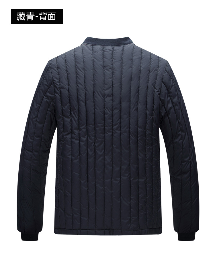 Áo khoác cotton nam mùa đông mới và cổ áo ngắn cổ và già ấm áp đệm bông bên trong và bên ngoài mặc áo khoác cotton dày áo khoác bomber bóng chày