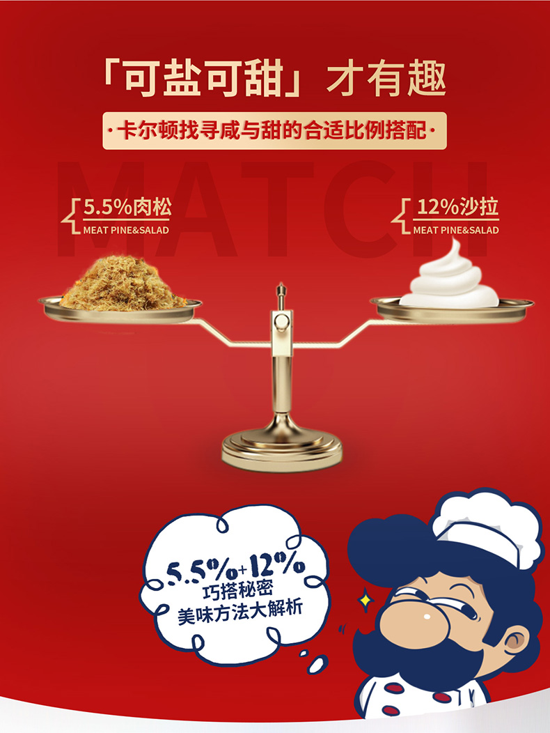 有签到！【卡尔顿】肉松沙拉焗蛋糕500g