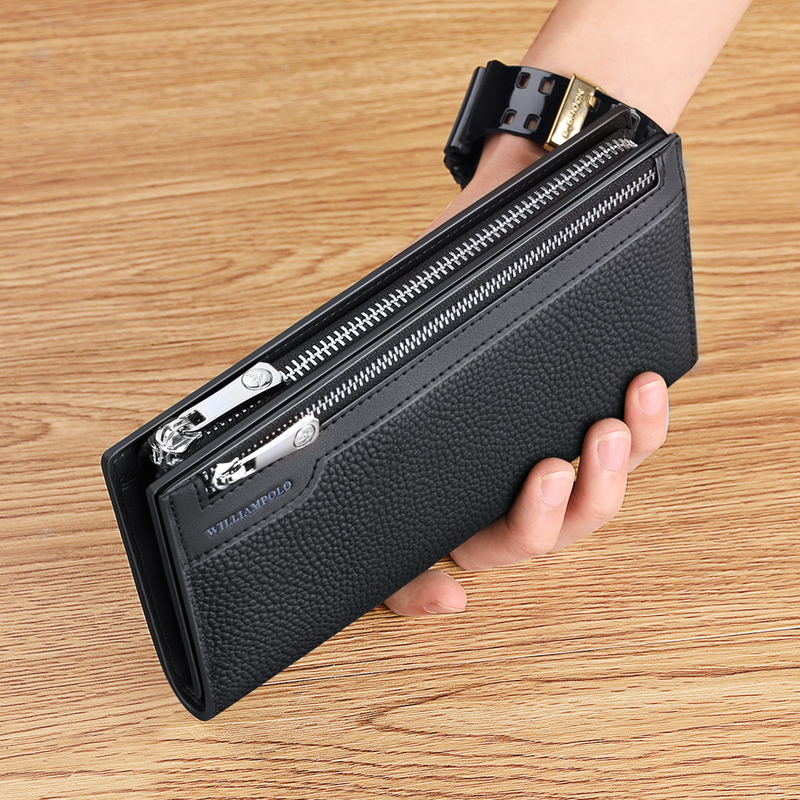 Emperor Paul Men's Wallet Card Holder Integrated Genuine Leather Long Cash Storage Bag Wallet Driver's License Wallet Passport Emperor Paul Men's Wallet Card Holder Integrated Genuine Leather Long Cash Storage Bag Wallet Driver's License Wallet Passport