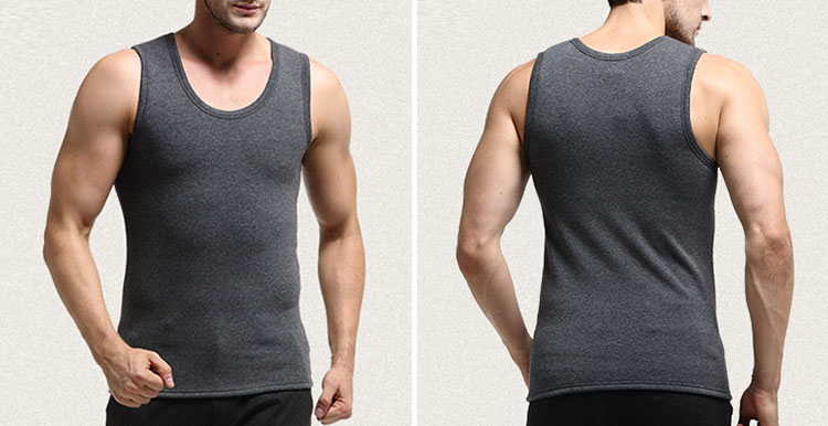 Áo vest nam ấm áp cộng với áo nhung dày ấm áp áo vest nam mùa thu đông cộng với áo vest vest vest cotton trẻ trung đồ lót