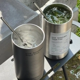 Портативный стакан из нержавеющей стали, термос, трубочка со стаканом