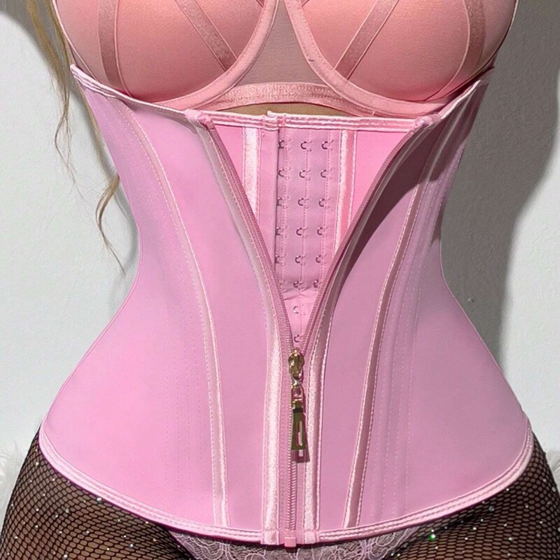 Hourglass Goddess Internet Celebrity Latex Waist Cincher with Zipper and Button Closure, Waist Shaping Belt for Sports and Body Shaping