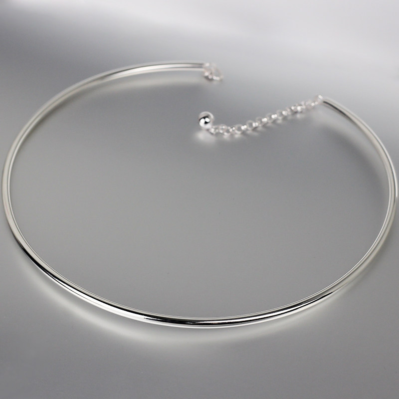 100's silver-defected 999 foot silver female section silver necklace woman neck with pure silver adult child solid national wind personality