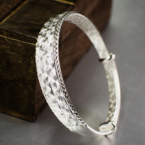 Baishi Silver Cheng Fashion Silver Bracelet Womens Silver Bracelet 9999 Sterling Silver Bracelet Stars Adjustable Star