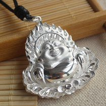 Baishi Silver Cheng Buddha Silver Pendant 999 Foot Silver Buddha Big Belly Buddha Smiling