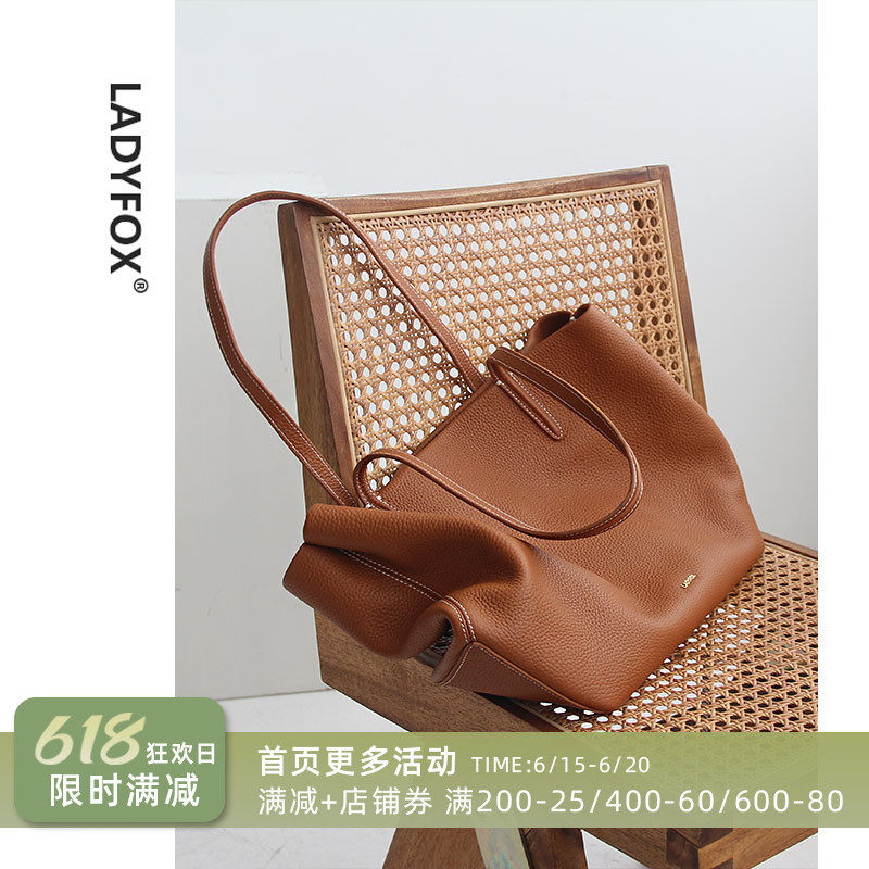 Autumn Winter New Genuine Leather Cow Leather Large Capacity Special Bag 100 Hitch Casual Big Bag Soft Leather Girl Bag Commuter Single Shoulder Bag