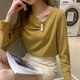 Retro Hong Kong style irregular exposed collarbone chiffon shirt women's 2023 spring new top casual shirt