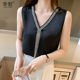 Silk camisole women's inner wear 2023 new workplace all-match tassel v-neck sleeveless loose outer wear small vest