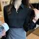 High-end chiffon professional shirt women's long-sleeved spring 2023 new fashion embroidery shirt foreign style all-match top