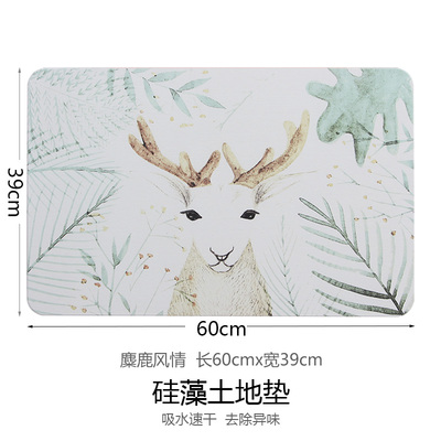 Silicon Algae Mud Water Absorbent Foot Mat Special Bathroom Door Speed Dry Simple Mat Black Tech Kieselguhr Anti Slip Mat Clay Feet