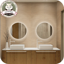 Nordic Wind Retro Anti-Slip Pull Groove Imitation Wood Grain Tile Living Room Balcony Bathroom Toilet Balcony Floor Tiles 600600