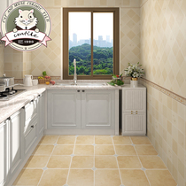 American Fields Garden Tile Toilet Balcony Bathroom kitchen Restaurant Kitchen Dining Room Background Wall Anti Slip Wear Imitation Antique Brick 300300