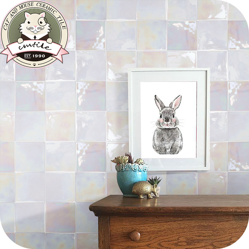 Spanish symphony little white brick ins wind toilet Bathroom toilet tile Restaurant bar square brick 150X150