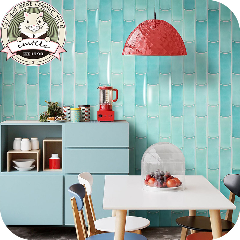 Nordic simple color solid color bright feather brick kitchen toilet powder room background porcelain shaped brick