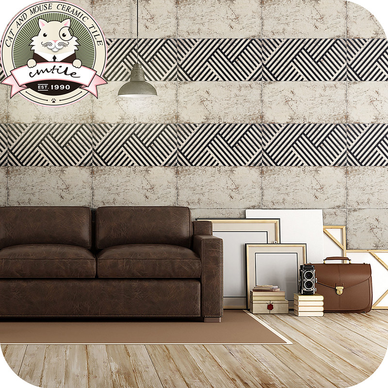 Modern minimalist kitchen Balcony Make-up Room Wall Brick Dining Room STORE FOLK PERSONALITY MATCHING TILES 300x600