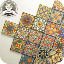 Retro small tiles mixed parquet pieces Kitchen balcony Bathroom non-slip wear-resistant background wall tiles 100*100