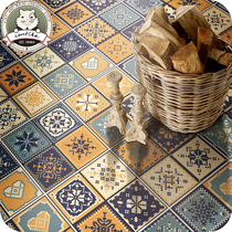 European-style retro pixel tiles Art antique tiles Restaurant Kitchen bathroom balcony background wall tiles 300