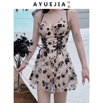 Swimsuit Lady Conjoined Conservative Conspicusive Veil 2021 The new exploits sexy pure desire for a hot spring swimsuit