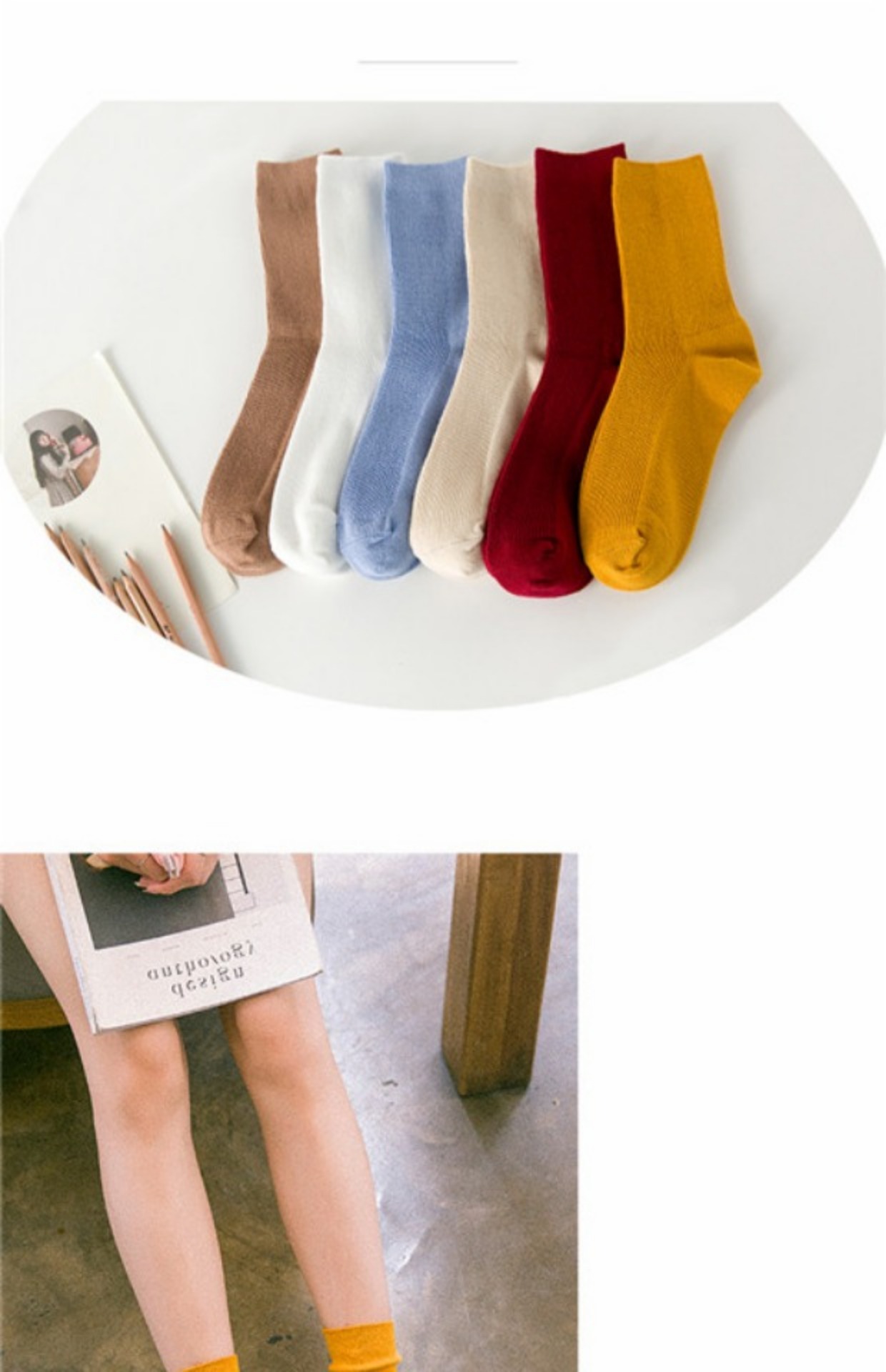 Mùa hè đống vớ nữ cotton Hàn Quốc phần mỏng màu rắn sọc dọc retro Sen ngắn vớ trong vớ ống tất hàn quốc