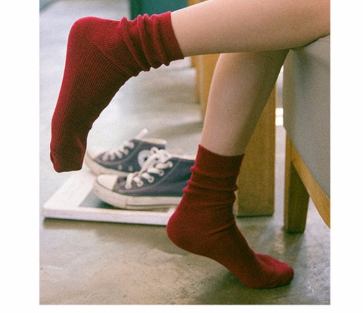 Mùa hè đống vớ nữ cotton Hàn Quốc phần mỏng màu rắn sọc dọc retro Sen ngắn vớ trong vớ ống tất hàn quốc
