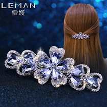 Hair jewelry Korean rhinestone hairclip hair card temperament Crystal clip clip headgear floral headdress medium top clip back of the head