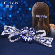 Hairclip back of head hairpin female top clip one-word clip rhinestone clip simple headdress Korean adult bow clip