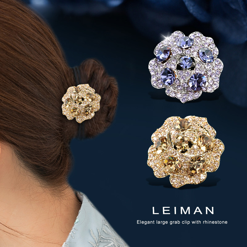 Hair band hair band headdress Korea simple adult hair accessories rhinestone hair band elastic rubber band hair flower jewelry