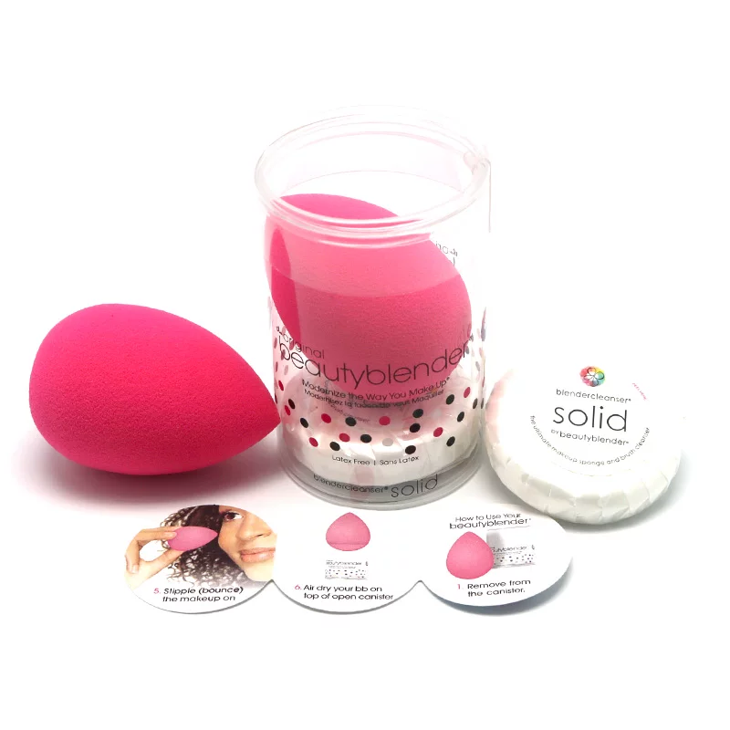 Пудра-блендер Beauty egg + мини чистое мыло beautyBlender спонж для макияжа