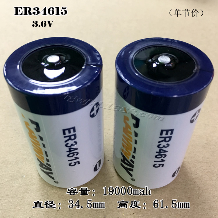 Ramway capacity type ER34615 3 6V Lithium battery D type instrument meter water meter electric meter battery