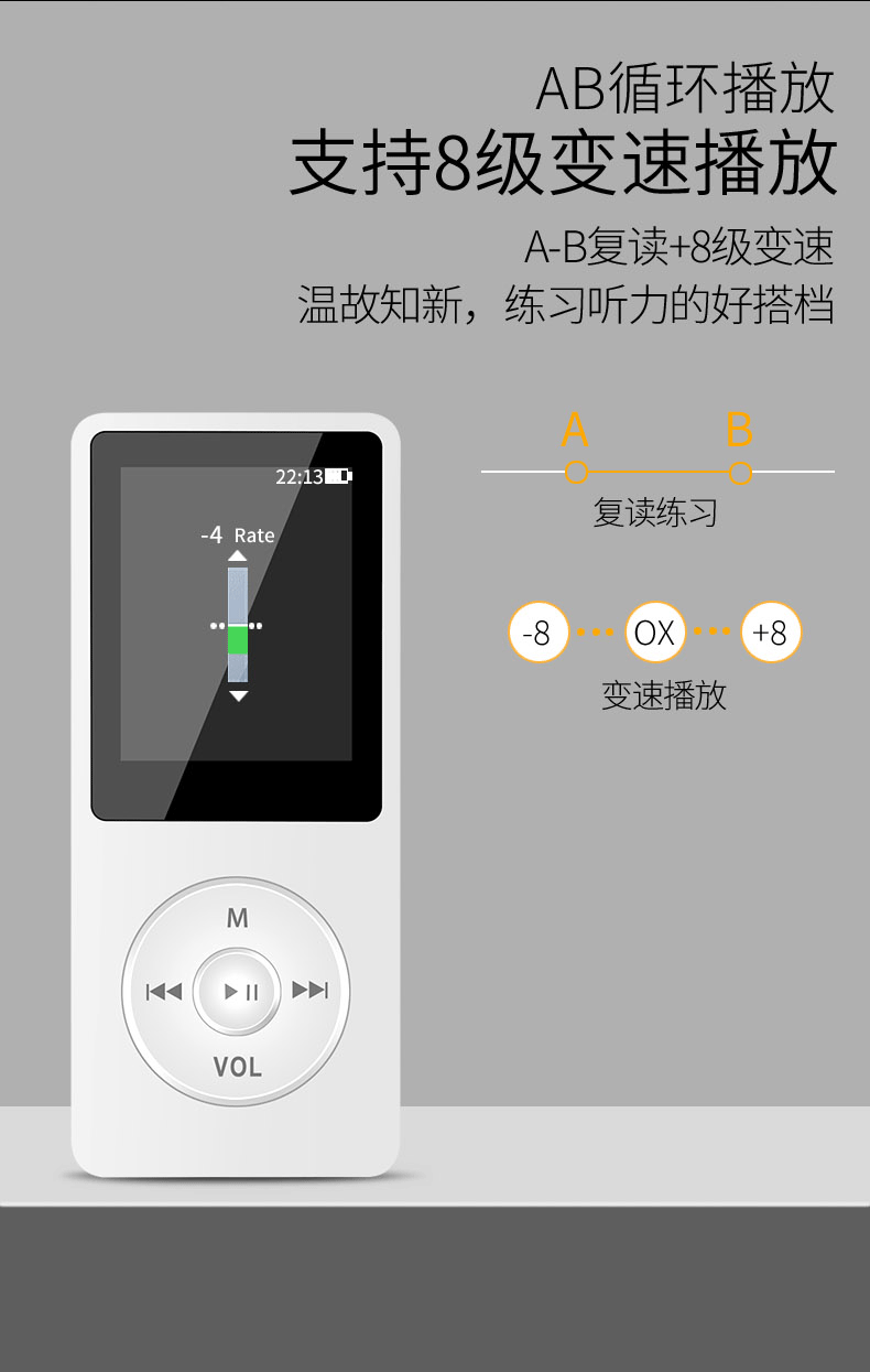 máy nghe nhạc mp3 samsung Chính hãng MP4 lossless siêu mỏng thể thao mp3 máy nghe nhạc ghi thẻ điện tử với màn hình Walkman