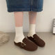 Yongxi slippers women's outer wear soft sole 2024 spring new flat belt buckle bag toe half slipper ເກີບ Birkenstock ສະດວກສະບາຍ