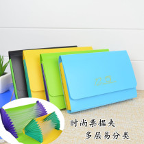 Organ Pack A5 A6 Ticket clip folder folder Ticket Classification Invoice Package Korea Multi-level Mini Ticket accommodating clip
