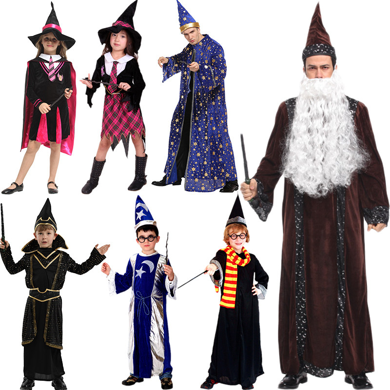 Halloween costumes Christmas children Harry Potter Magic costumes to serve as adult witch pro-subs