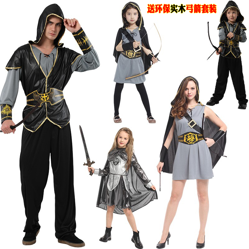 Halloween performance to serve as an adult makeup prom hunter's parent-child costumes for Christmas costumes Man-Man costumes.