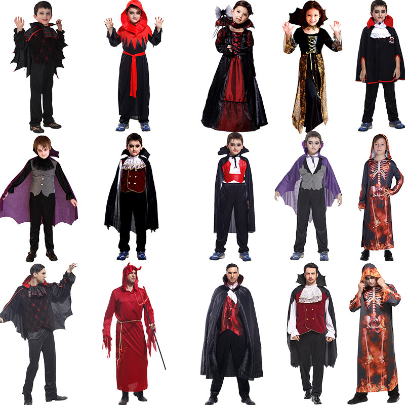 Halloween COSPLAY Costume Children Makeup Prom Vampires Play Out Adult Horror Vampire Clothes